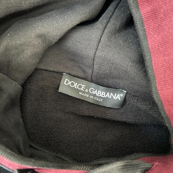 Dolce & Gabbana mens Floral patch black hoodie sweater size 46 - Picture 5 of 6